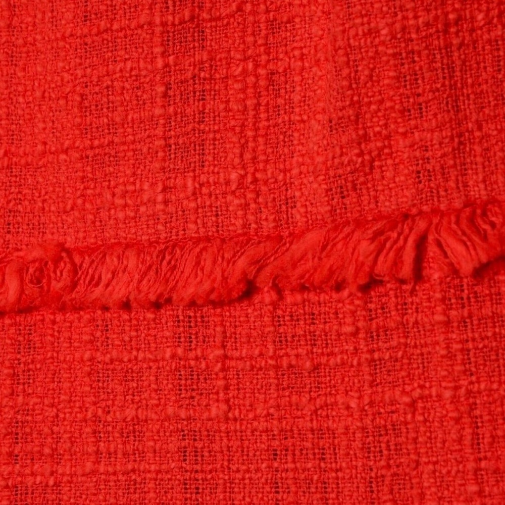 J. CREW Size 8 Sheath Dress Burnt orange/redTweed Texture Tiered Fringe Lined - Picture 9 of 12